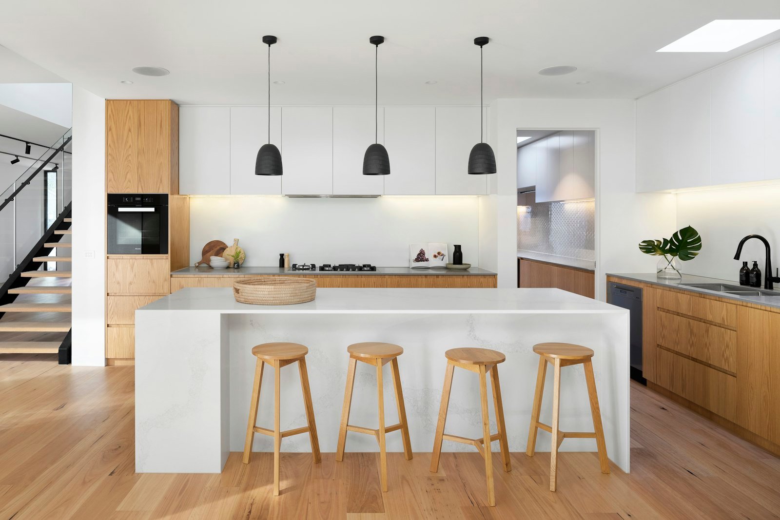 Custom white shaker kitchen cabinet installation Cambridge